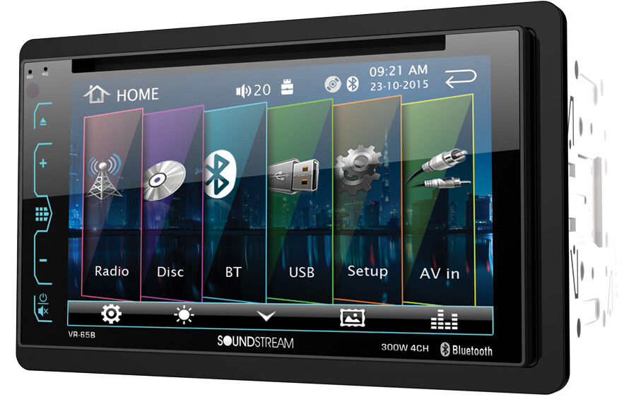 SOUNDSTREAM VR-65B 2-DIN 6.2" TOUCHSCREEN LCD CD DVD USB PLAYER BLUETOOTH STEREO