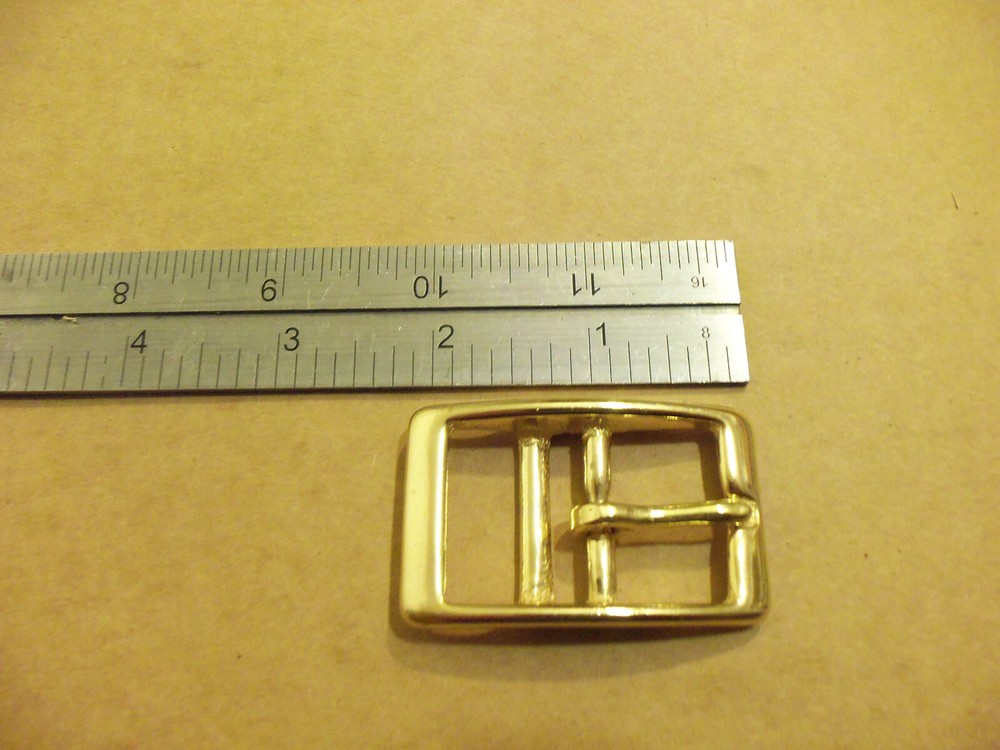 1" Solid Brass Dog Collar / Double Bar Buckle (5 Pack)
