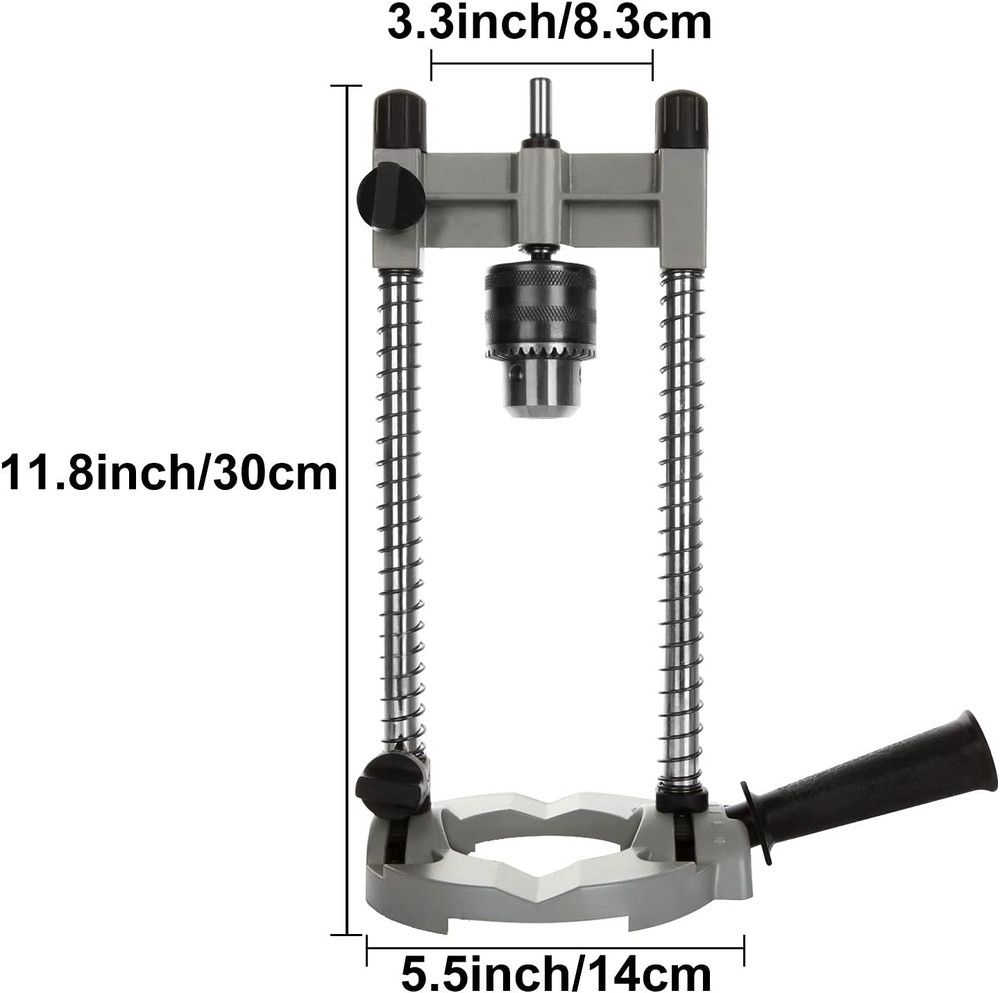 Portable Drill Press Hand Drill Multi-Angle Drill Guide Attachment 1/4"and 3/8"