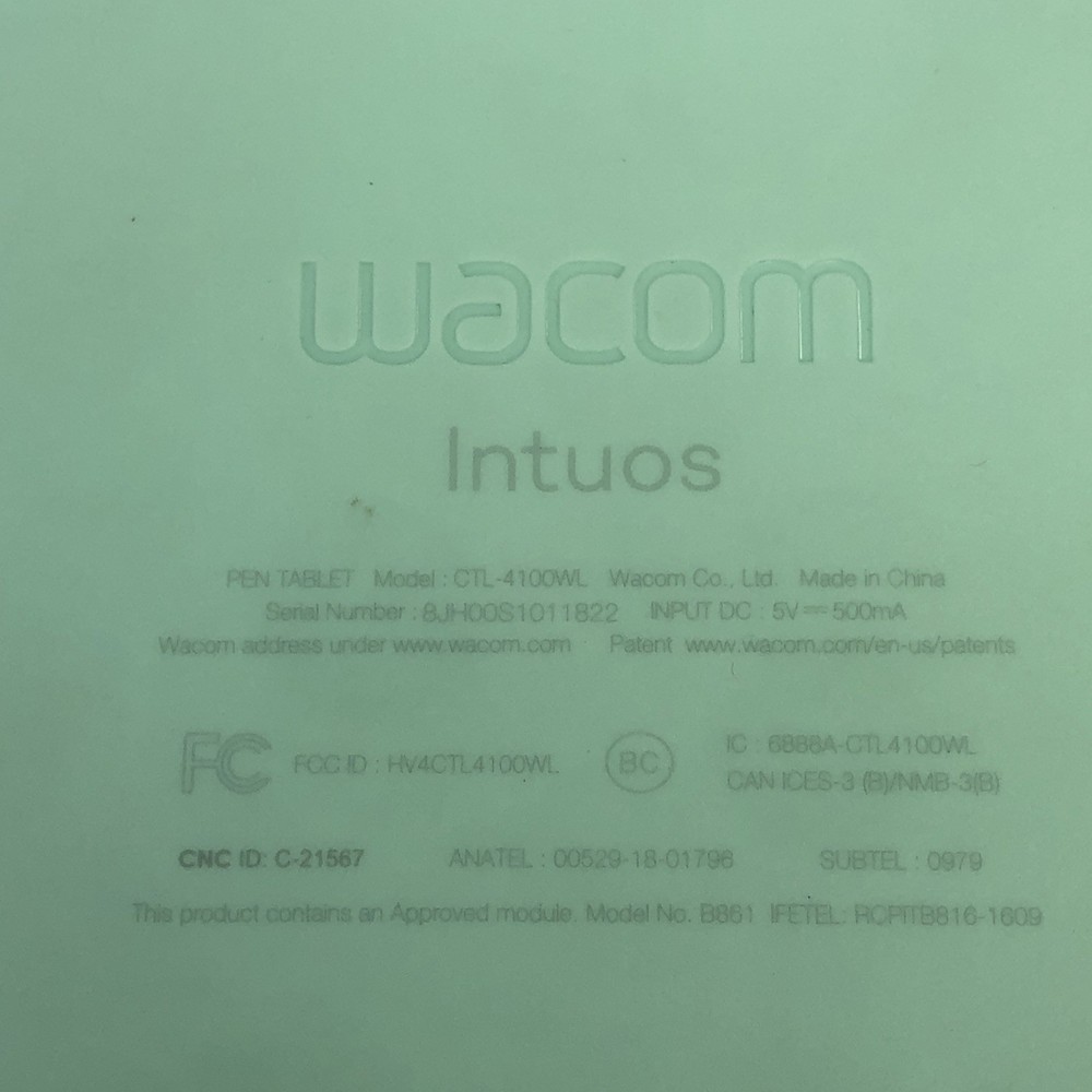 Wacom Intuos S CTL-4100WL Bluetooth Wireless Graphics Drawing Tablet Pen & Cord