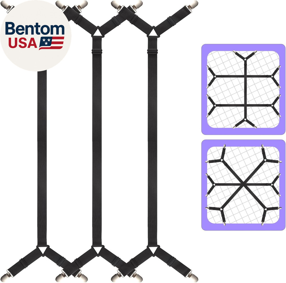 Bed Sheet Straps,3 PCS Secure and Sheet Holder Straps for Full Size Beds,Adjusta