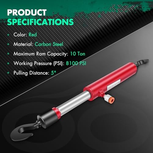 Hydraulic Pull Back Ram 10 Ton for Power Frame Machine Puller Body Shop, Frame