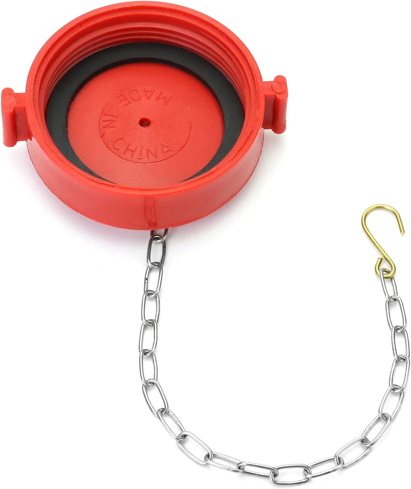 2-1/2" NST/NH Plastic Fire Hose Connection Standpipe Cap Fitting and Chain Fire