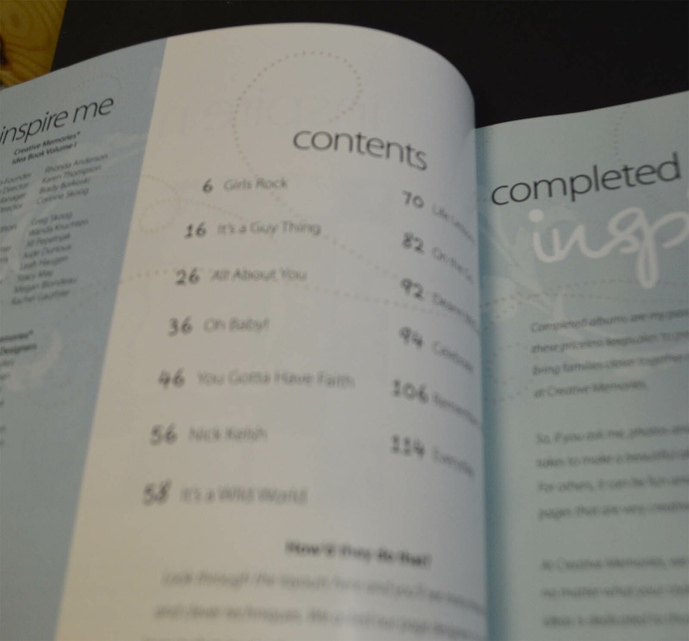 CREATIVE MEMORIES IDEA BOOK VOL1 Inspire Me 2009