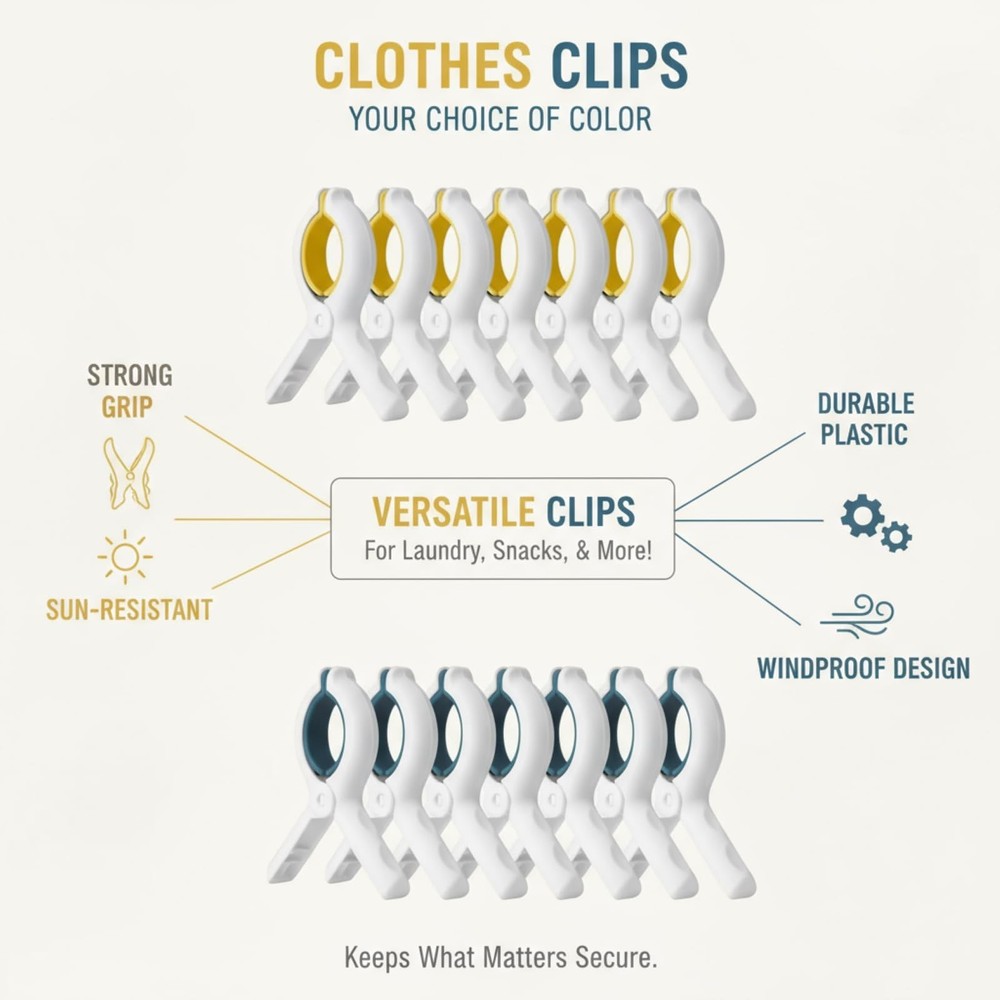 Extra Large Beach Towel Clips 12Pack Increase Size and Spring Force Protect O...