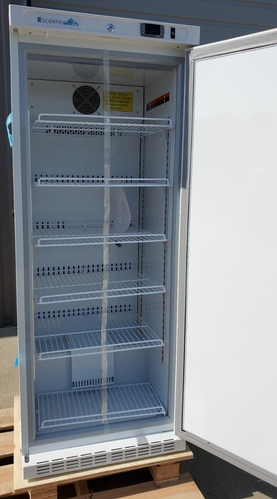 K2 Scientific 10 Cu. Ft. Solid Door Upright Pharmacy Refrigerator - Scratch