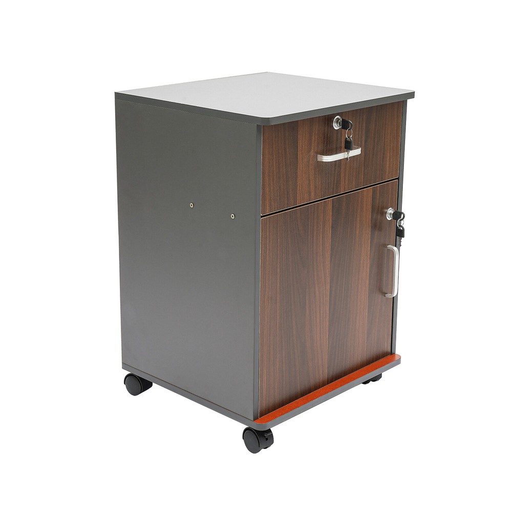 Filing Cabinet 1-Drawer Organizer Vertical File Cabinet Office Storage with Lock