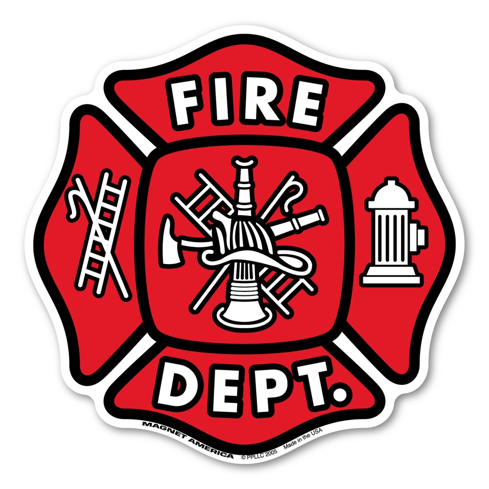 Maltese Cross Fire Department  Magnet