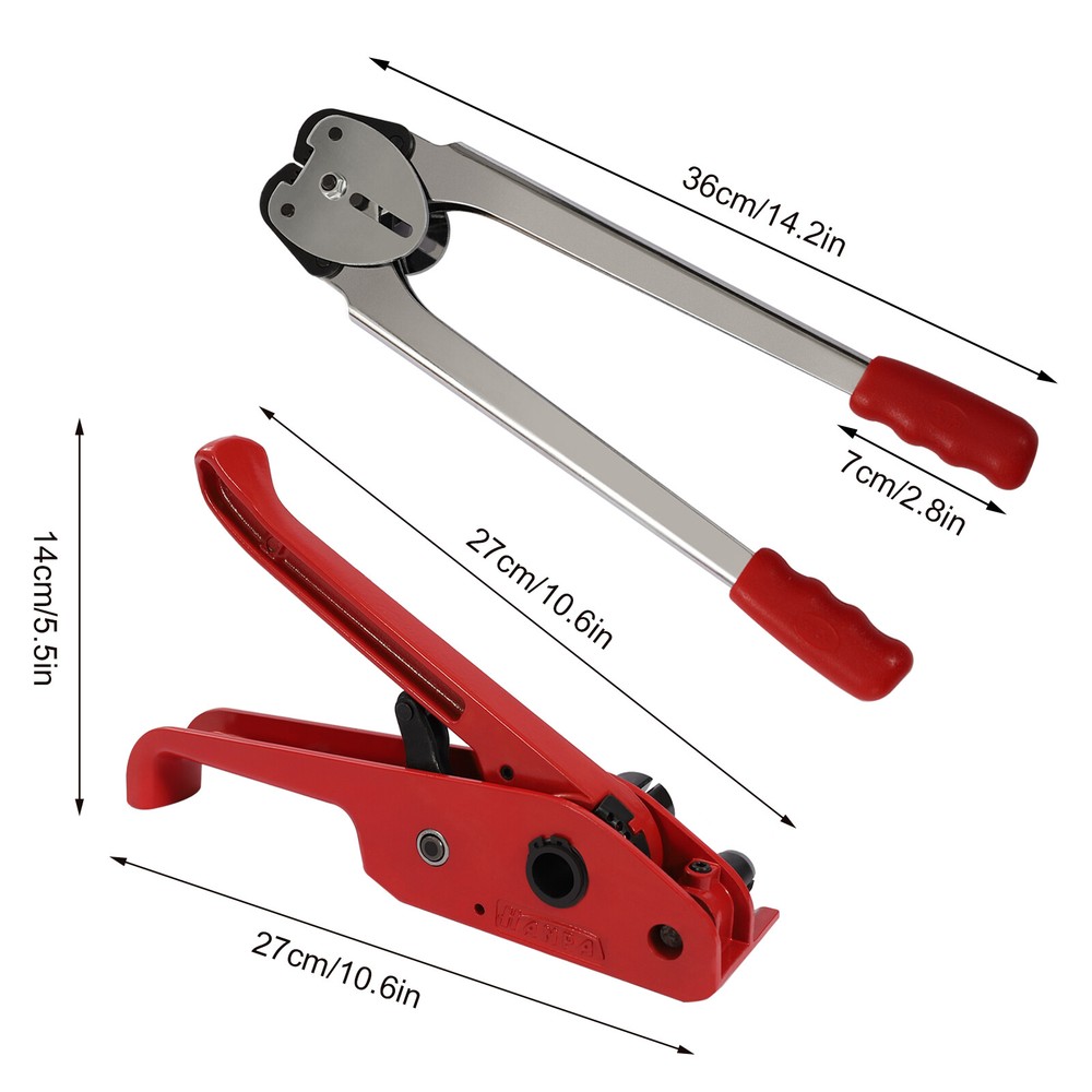 Complete Kit : Strapping Tool+Strapping Sealer+Packing Belt Banding Roll Supply