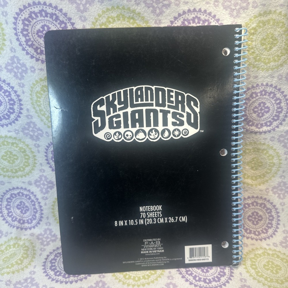 Skylander Giants Notebook Orange