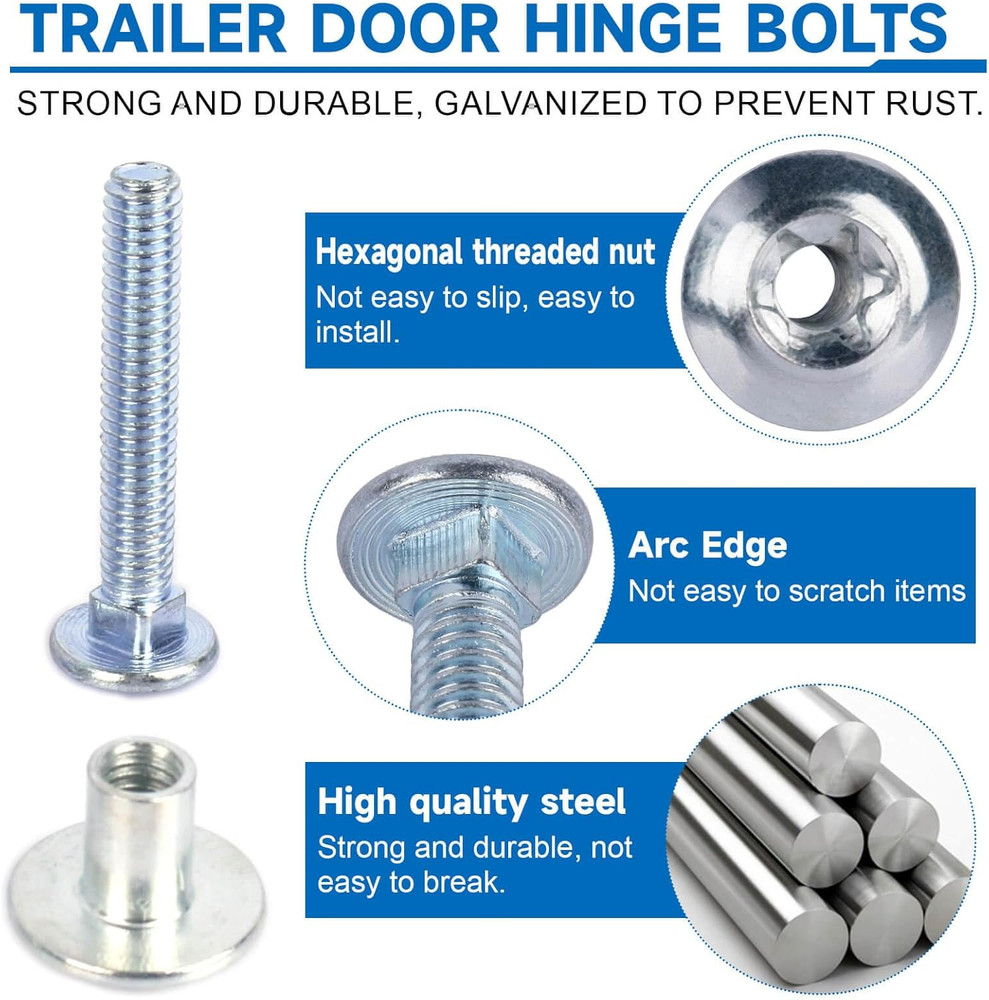Trailer Hasp Bolt Kit for Trailer Cam Action Hasp
