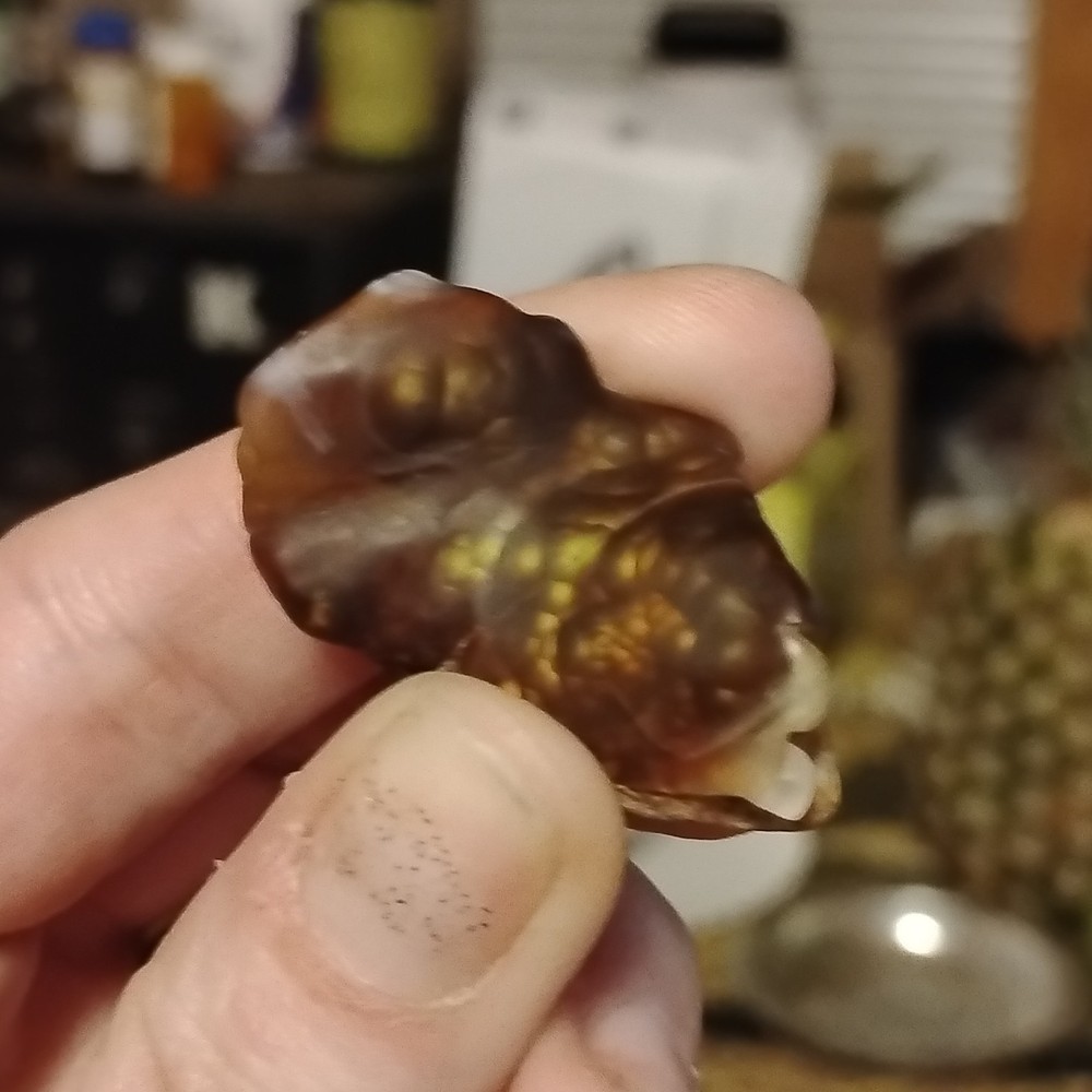 fire agate translucent Rough Brown Mineral Specimen for Cabbing