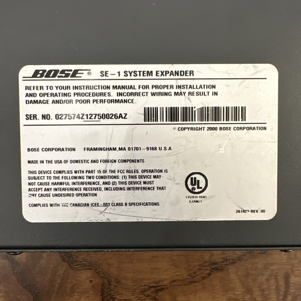 Bose Built-INvisible SE-1 System Expander and Cable - 2000