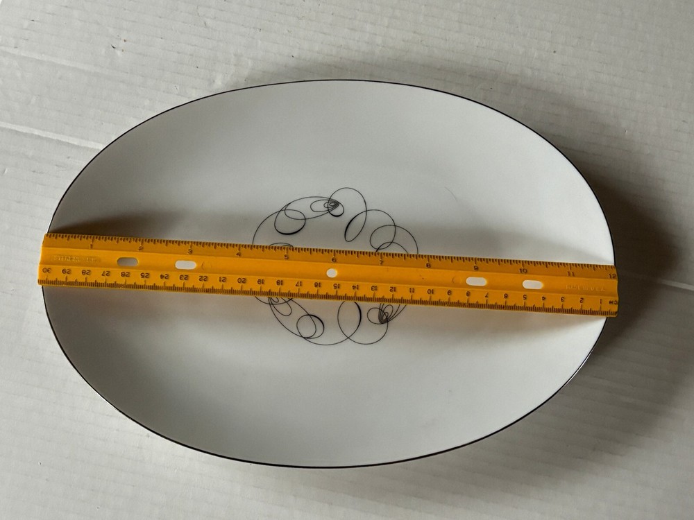 Sango Contemporary 6504 Rare Squiggles Pattern 12" Serving Platter