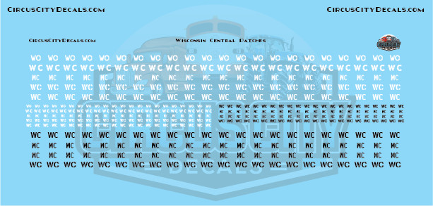 Wisconsin Central WC Reporting Mark Patches S Scale