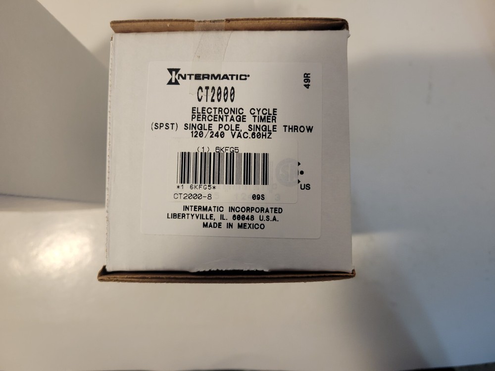 Intermatic Ct2000 Timer,Percent Cycle, Nema3r 20A , 3Hrs 52min