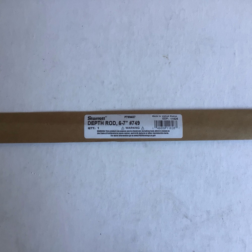 Starrett Depth Rod, 6"-7"  #749 Depth Micrometer NEW