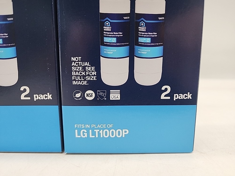 4 PACK Project Source 3846781 L-5-2 Refrigerator Water Filter fits LG LT1000P