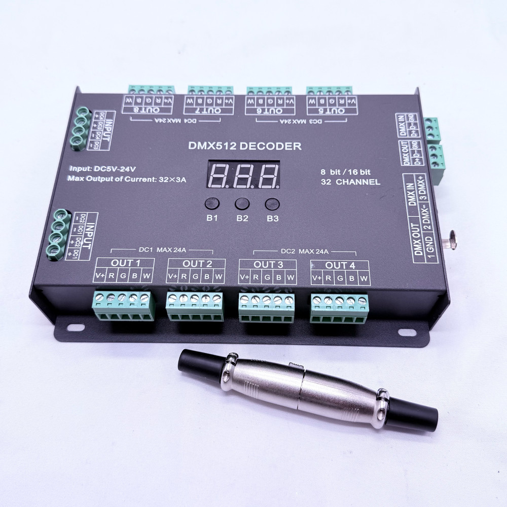 32 Channel 96A RGBW DMX 512 LED Decoder Controller DMX Dimmer DC5-24V RGBW