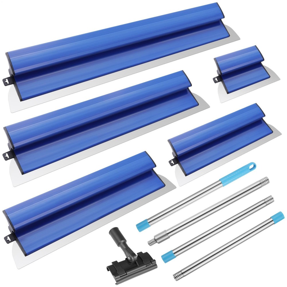 Drywall Composite Skimming Blades w/ Adapter + Handle | 7pc Set