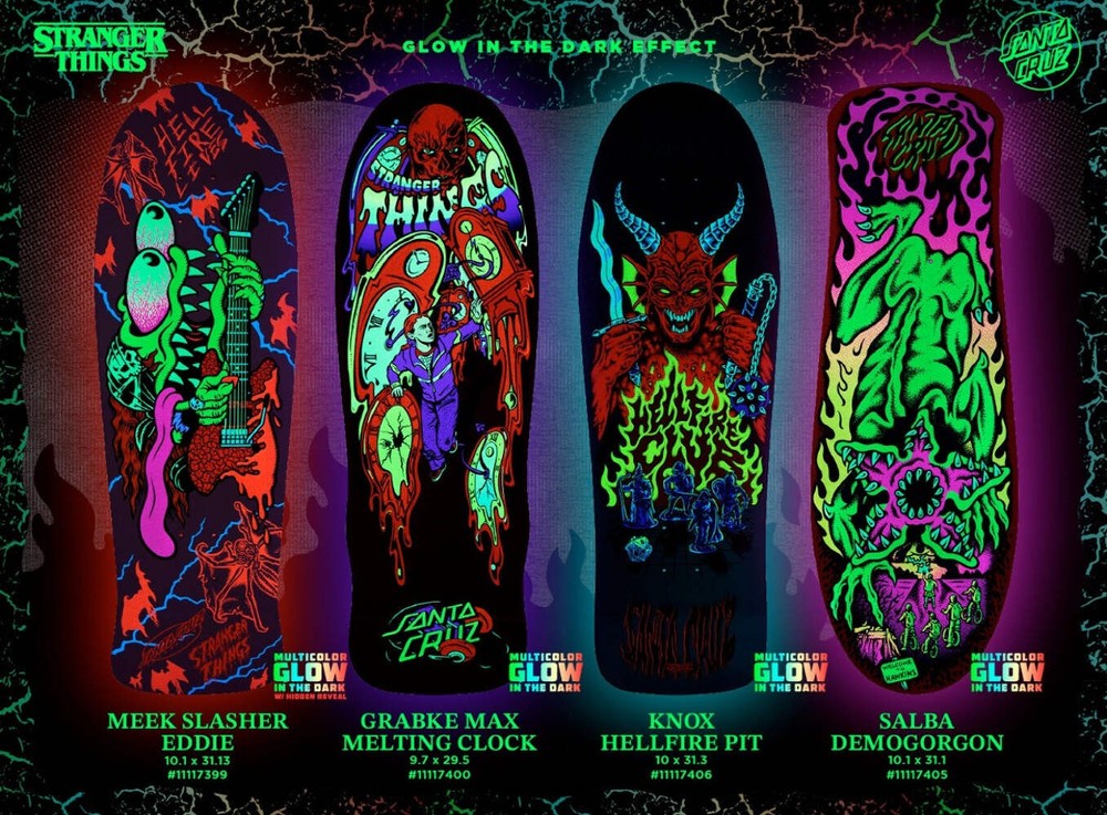 SANTA CRUZ x STRANGER THINGS KNOX HELLFIRE PIT 10.07" COMPLETE SKATEBOARD
