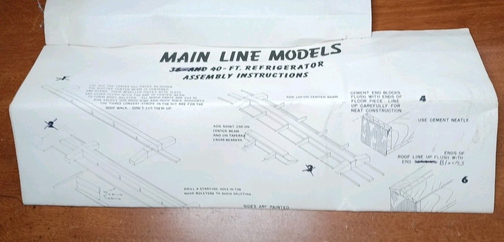 Vintage O Scale Train Instruction Sheets Lot Westbrook Main Line 1938-90s