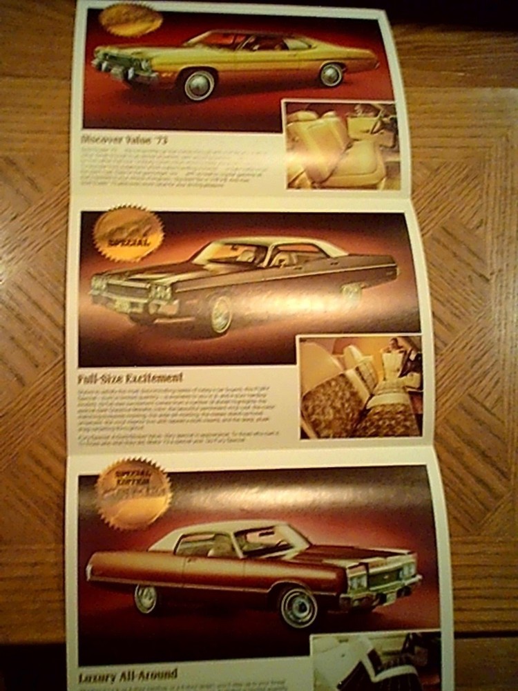 1973 Plymouth Gold Sticker Values Folder - Original