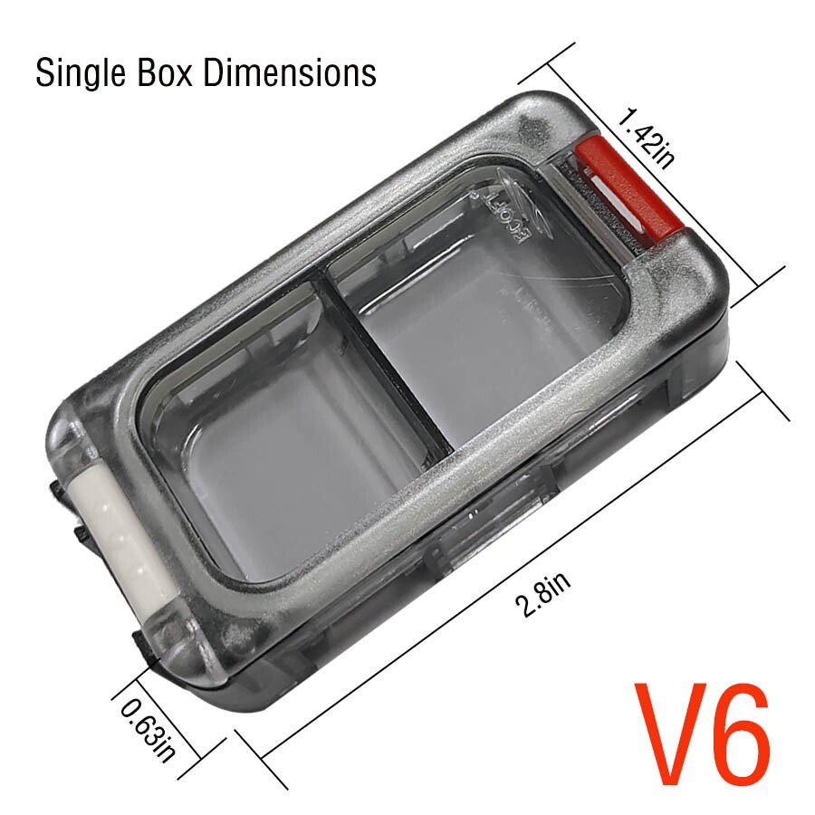 Mini Tackle Box Luminous Waterproof Accessories Box Removable Freely Assemble