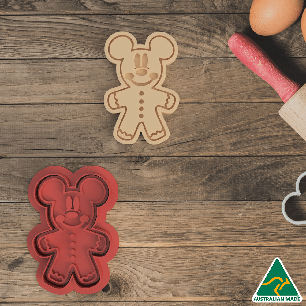 Mickey Gingerbread Cookie Cutter and Embosser Stamp