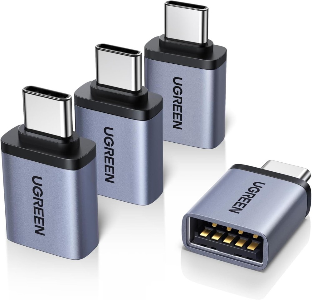 4 Pack USB C to USB Adapter with 10Gbps Speed, Compatible with iPhone & Mac