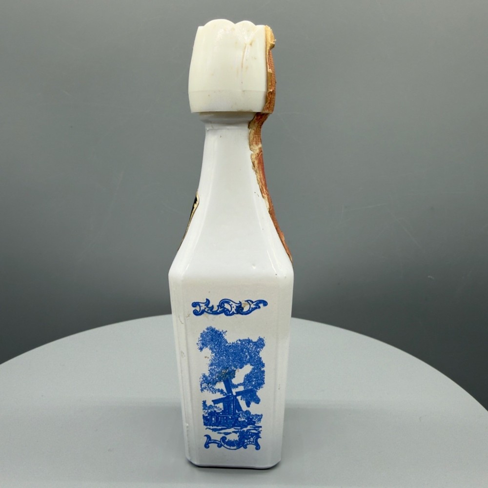 Vtg Vandermint Minted Chocolate Liqueur Delft Ceramic Mini Bottle Holland Empty