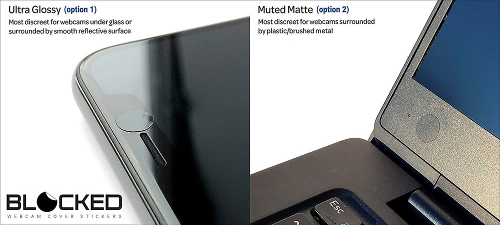 Stackable Webcam/Camera Vinyl Covers | 57 Low-Tack Restickable Webcam Sticker |