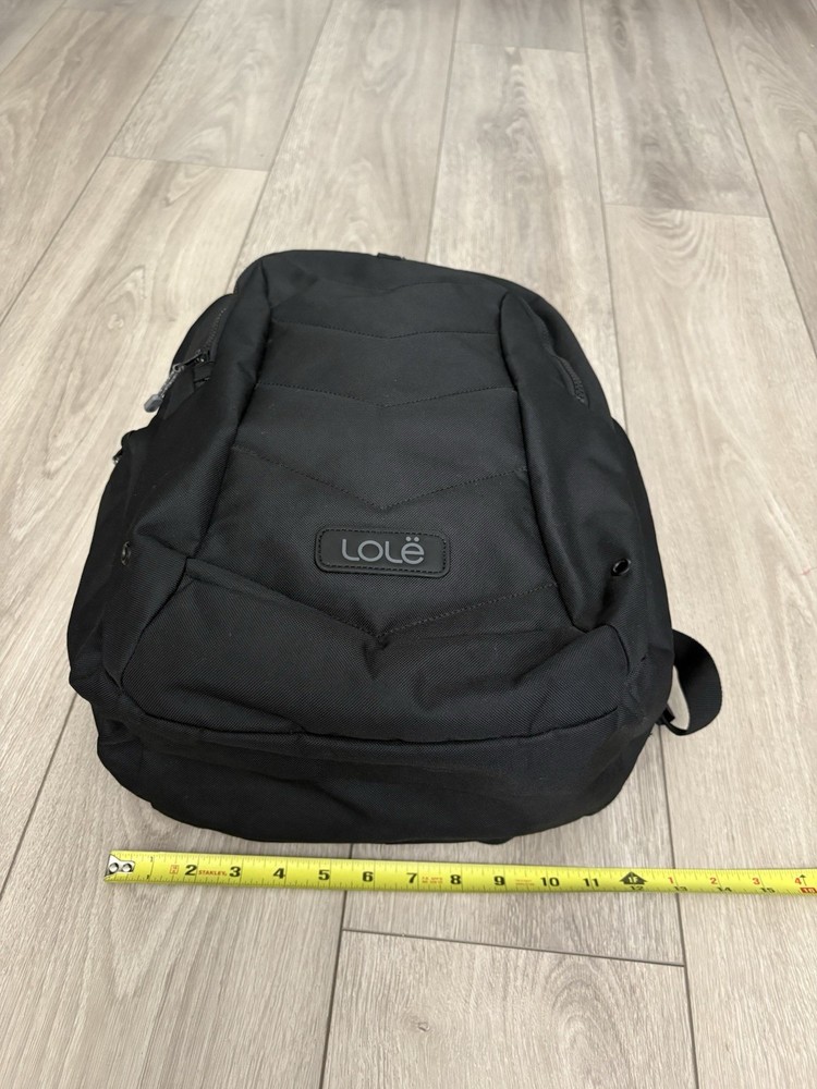Lole Quilted Backpack Padded Back Shoulder Laptop Black