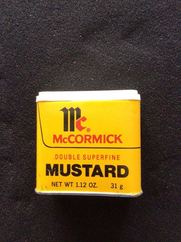 Vintage McCormick Double Superfine Mustard Tin From 1977
