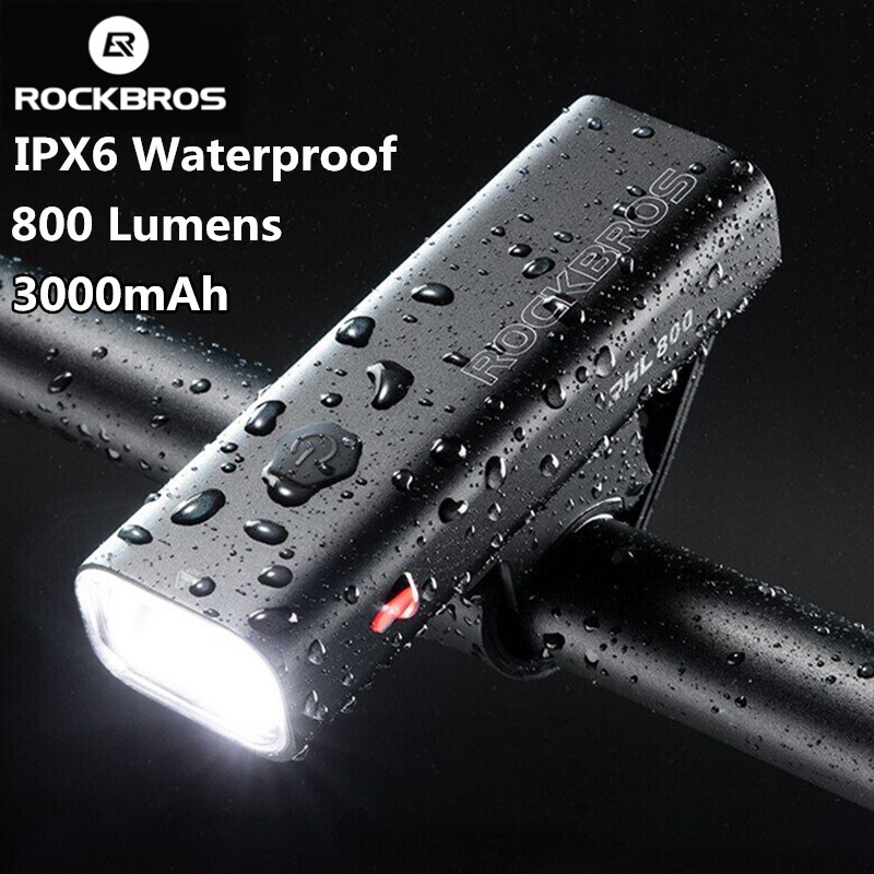 ROCKBROS 800LM Bicycle Light Waterproof Bicycle Headlight Cycling Flashlight