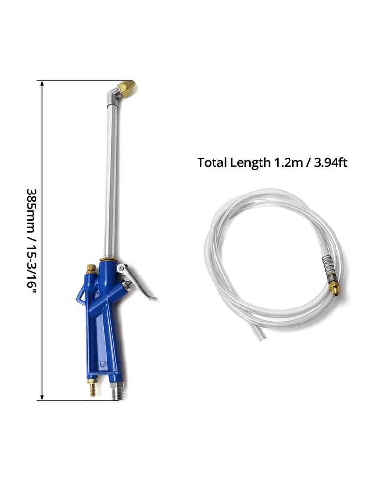 QWORK 2 Set Air Blow Gun Pneumatic Engine Cleaning with 4Ft 2 pcs, Blue