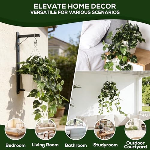 Artificial Pothos,Simulated Philodendron, Artificial Green Plants, White Green