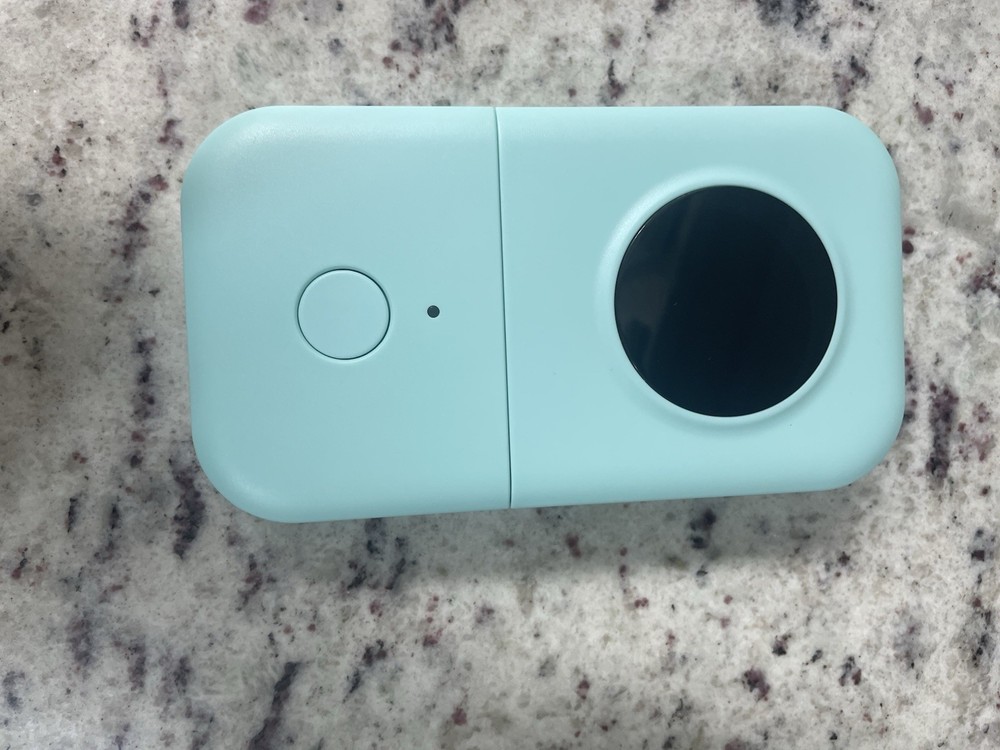 Phomemo D30 Smart Mini Label Maker Light Blue with Carrying Case & Label Rolls