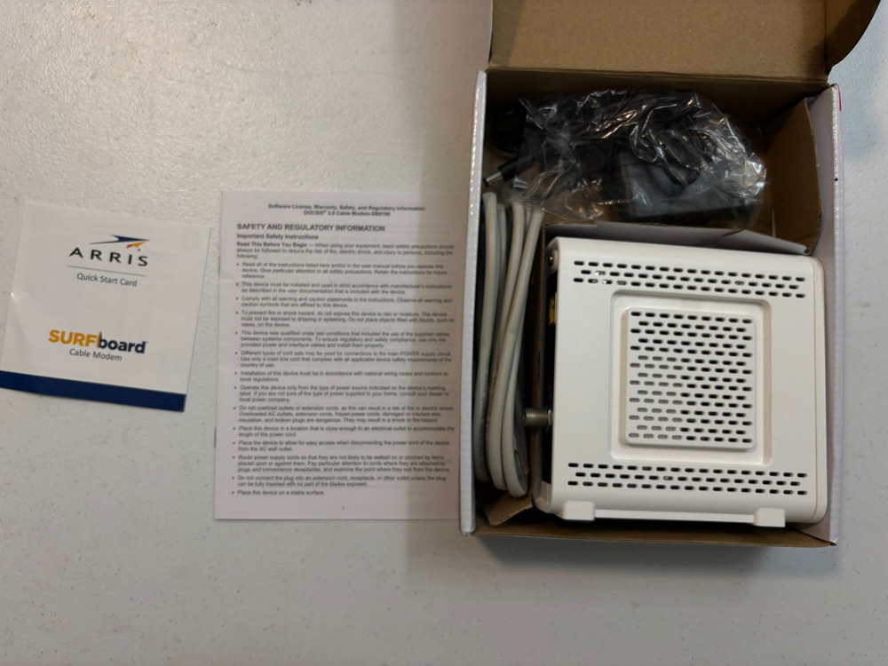 ARRIS SURFboard DOCSIS 3.0 Cable Modem SB6190 Open Box