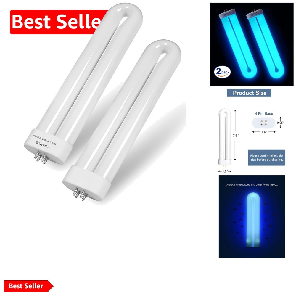 Energy-Efficient 15 Watt UVA Light Bug Zapper Replacement Bulb - 6000 Hour Life