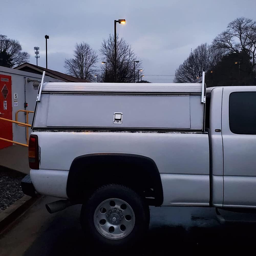 Aluminum Truck Cap & Topper Ladder Roof Rack for Pickup Camper Shell Heavy Duty