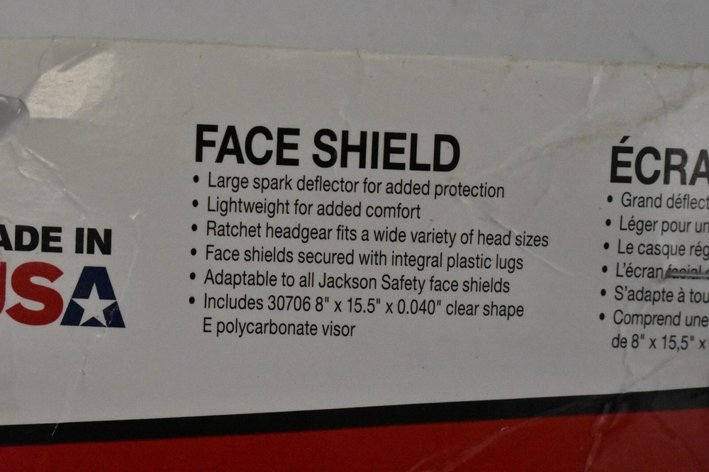 Jackson Safety 14953 Anthem Face Shield Rachet Adjustment Polycarbonate Visor