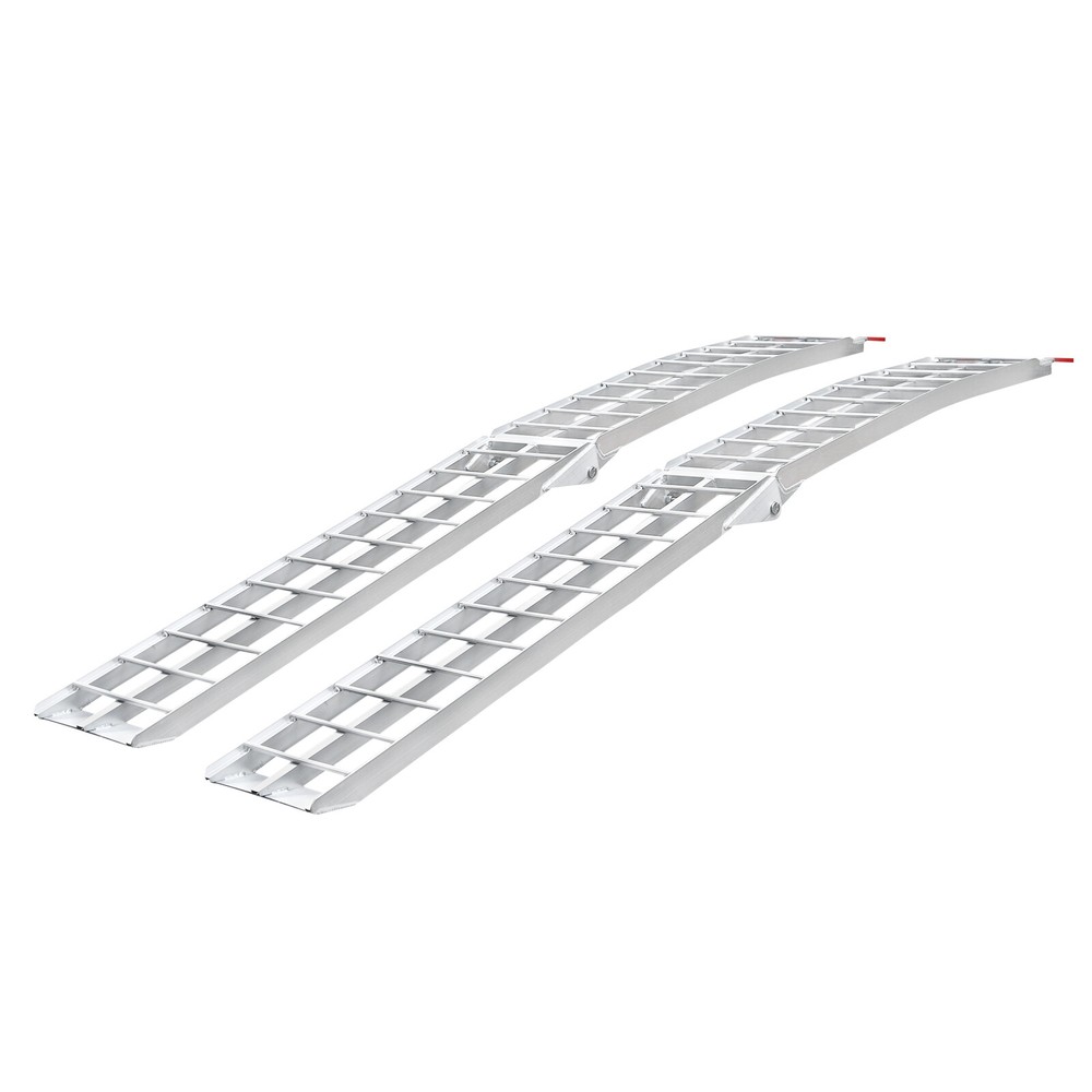 3000LBS Aluminum Loading Ramp Arched For Motorcycle ATV/UTV Truck Lawnmower 2PCS