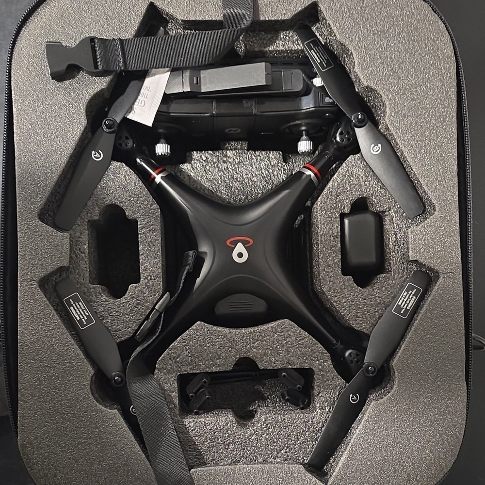 Sharper Image Black Quadcopter Drone Ready-to-Fly Kit with Remote & Accessories