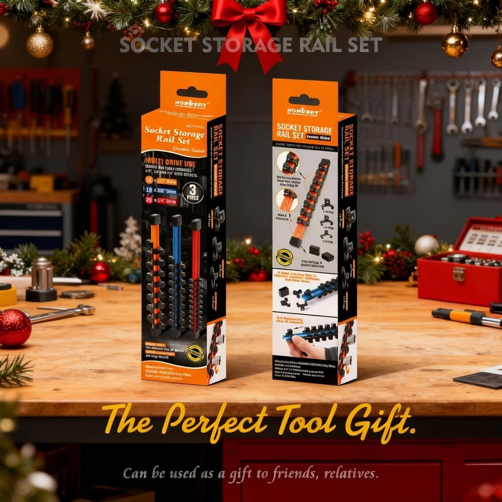 Colorful Double Sided 3-Pcs Socket Organizer in Durable ABS – Perfect for Tools