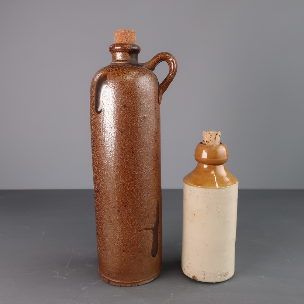 Antique Bourne Denby E.P. Shaw Stoneware Bottle & Other