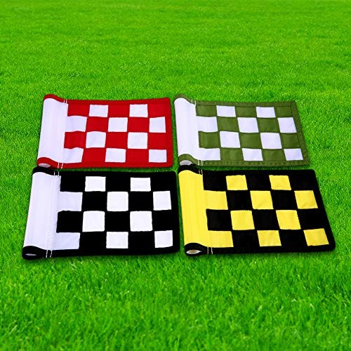 Golf Flag, Checkered Training Putting Green Flags, Golf 4-sets new version