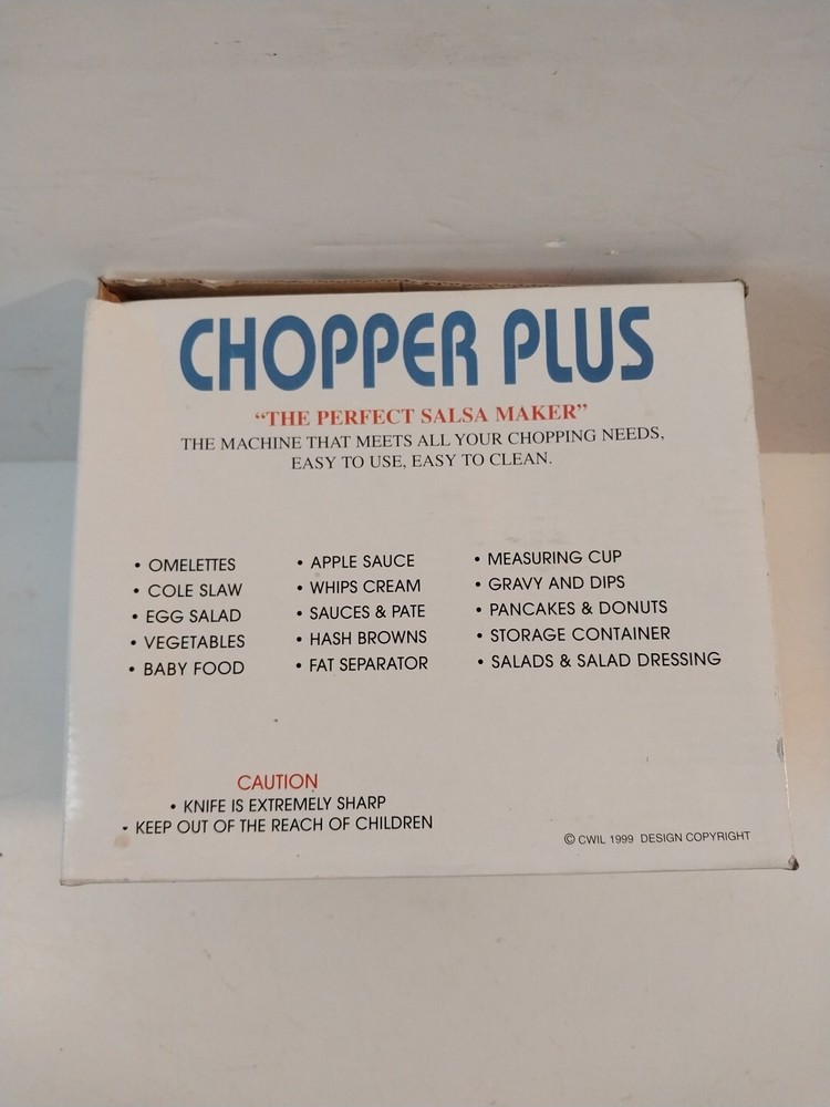Chopper Plus Salsa maker Mix Chop Measure Seperate