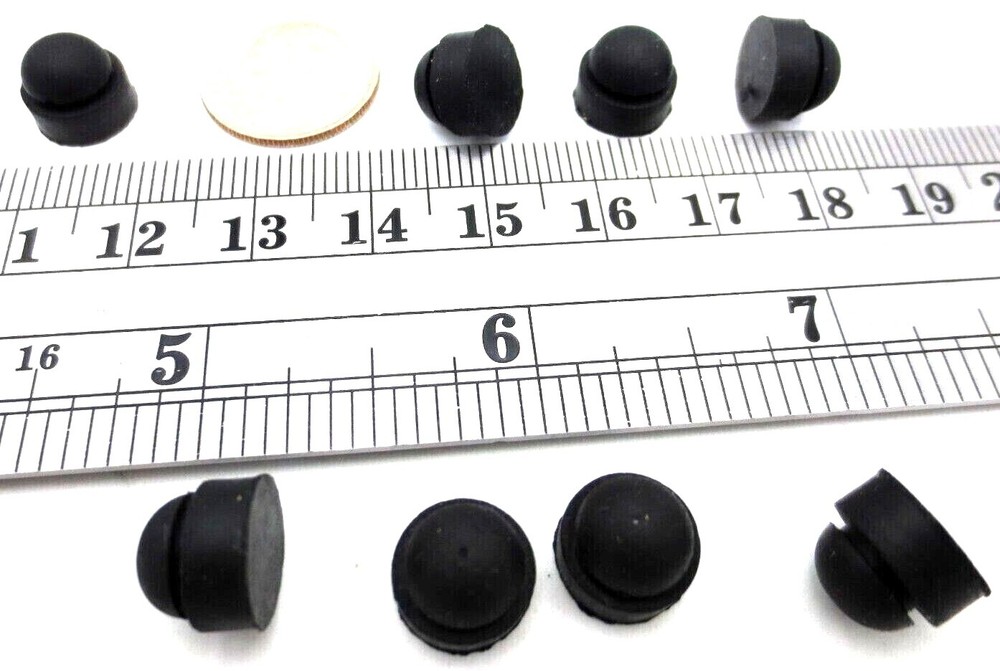 Hole Plug Pad Push-In Fit Grommet Ring - Fits 1/4" Hole, 1/32" Thick Panel