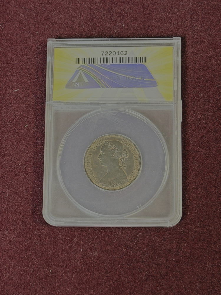 1887 Great Brittain 1/2 Penny ANACS EF45